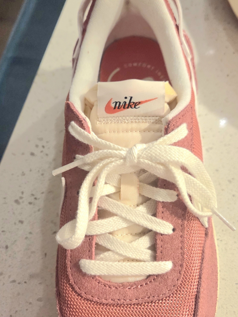 Nike Women's Rose Pink Retro Runner with White Swoosh - Picture 8 of 8